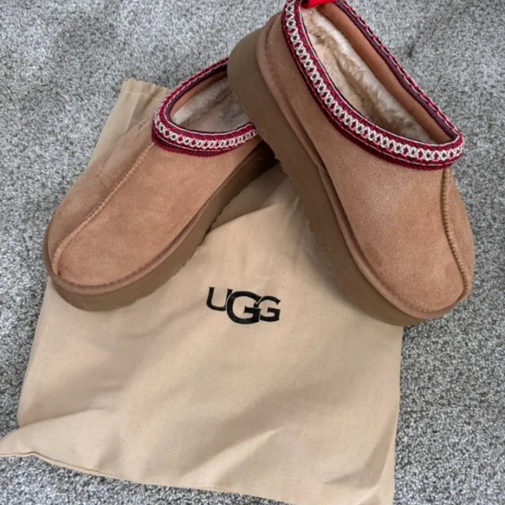 UGG Tan Suede Slip-On Shoes
